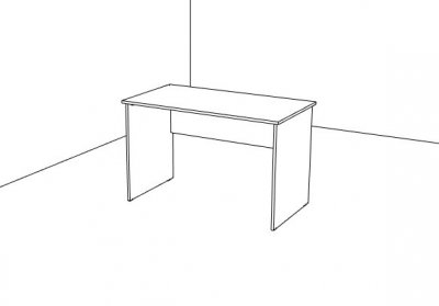 Psací stůl SIMPLE rovný - NA MÍRU -  do kanceláře i domů