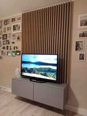 Obývací stěna MODE 1 - NA MÍRU, pro volně stojící TV
